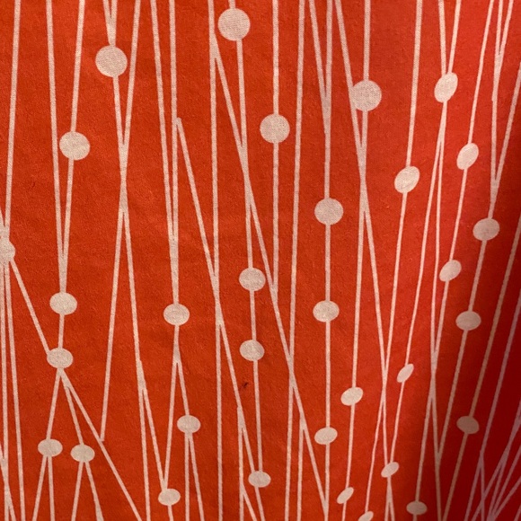 Stylish Orange Geometric Short Sleeve Top - Picture 6 of 10